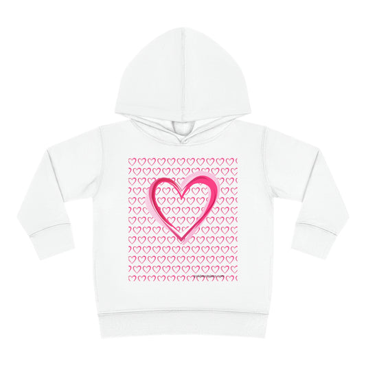 Baby / Toddler Pullover Fleece Hoodie / Pink Hearts